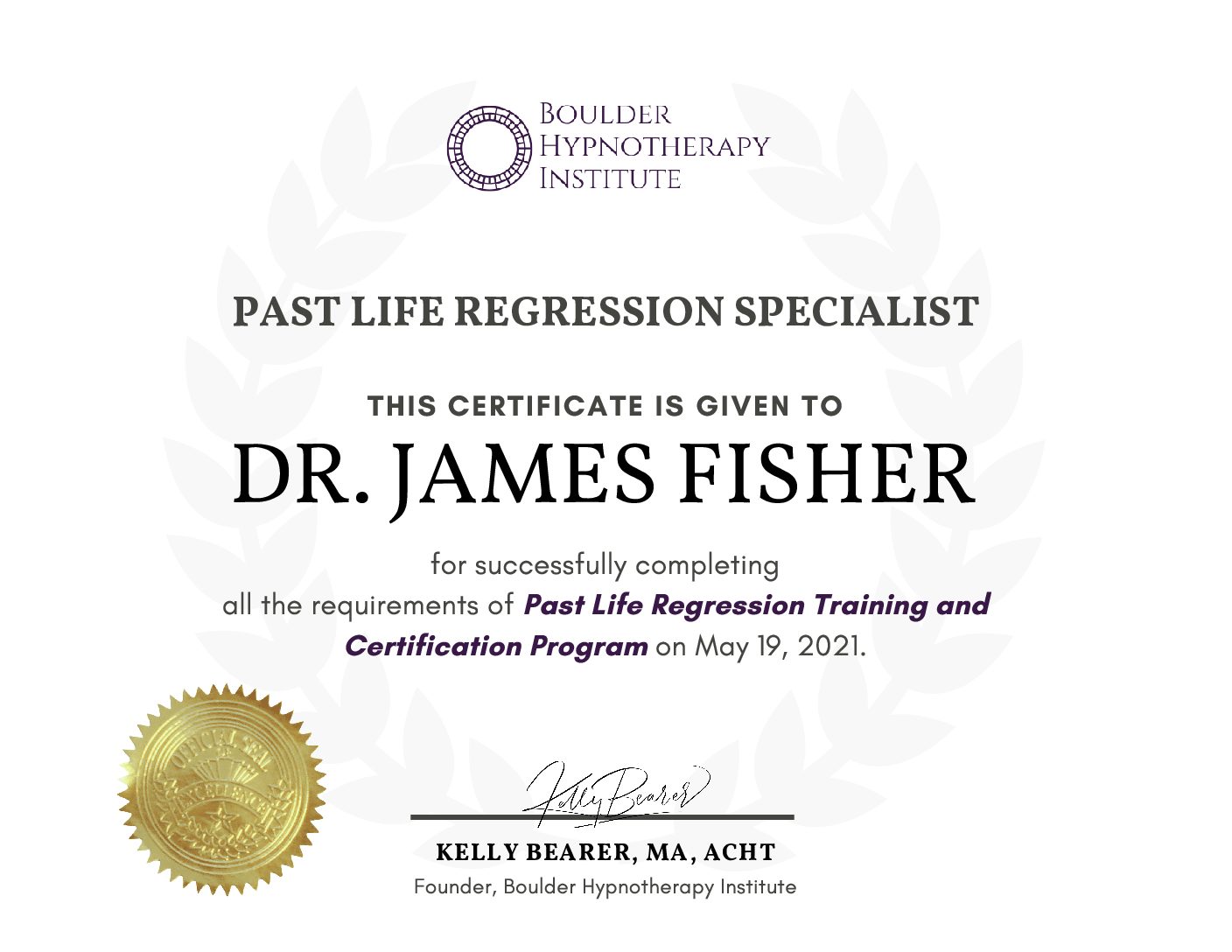 Gold and Black Ribbon Achievement Certificate