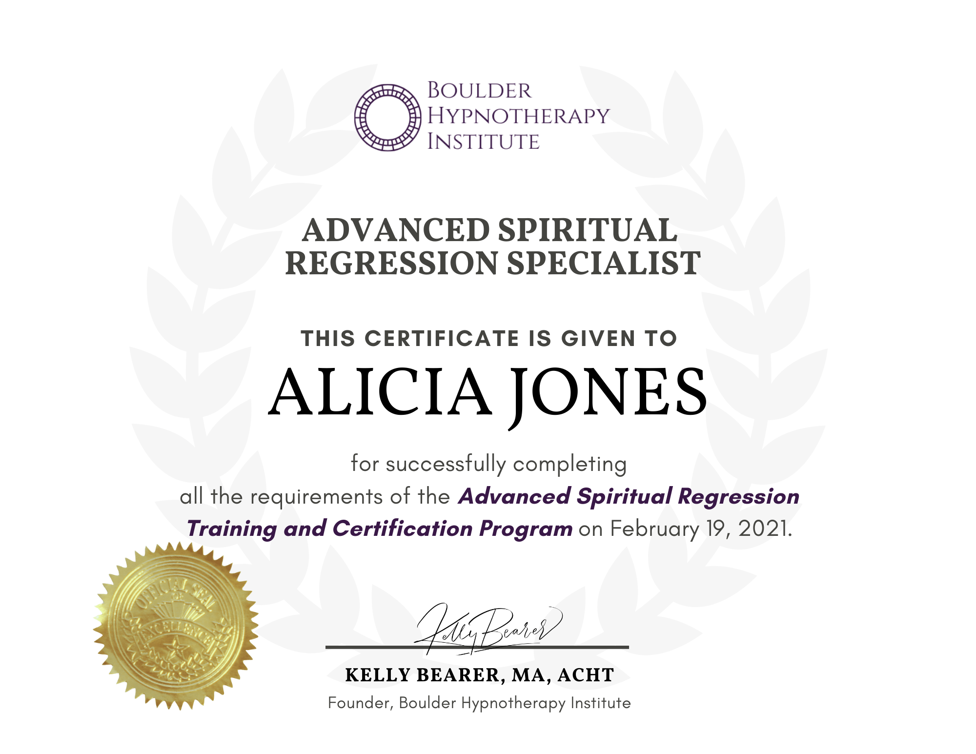 Past Life Regression Certification (1)